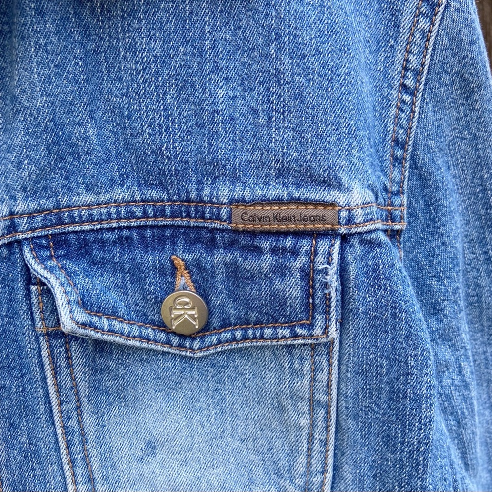 Vintage Calvin Klein y2k  Denim Trucker Jacket - Picture 5 of 8